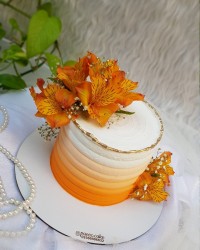 کیک تولد به رنگ پاییز...