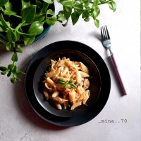 اسپاگتی با مرغ وسس آلفردو