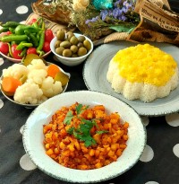 واویشگای گوشت چرخ کرده با برنج دمی