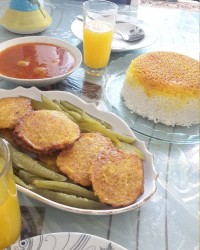 کوکو سیب زمینی خام ورق بزن نازنینم