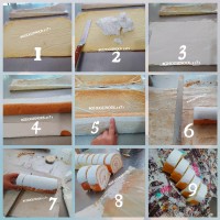 مراحل خامه کشی وبرش رولت خامه ای