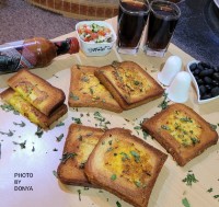 کوکو سیب زمینی ساده (وسط نان تست)