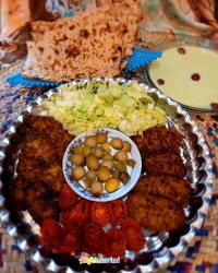 کباب شامی و ژله بستنی طالبی