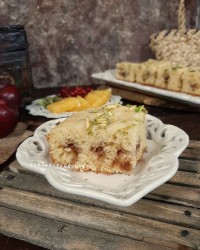 کیک اسلایسی سیب و دارچین تابه ای