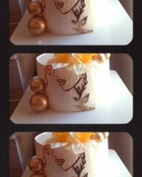 سلام عزیزان پاپیونی کیک اسفنجی به مناسبت تولدم ۱۲/۸/۱۴۰۱