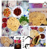 کباب لوله ای {نان لواش خانگی}