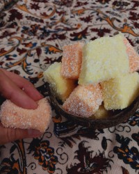 مارشمالو بدون پودر ژله با ۲ ماده