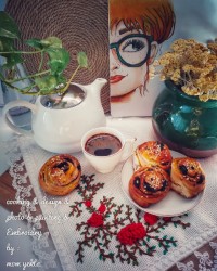 نسکافه و رول دارچینی