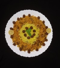 لوبیا پلو با کوفته قلقلی