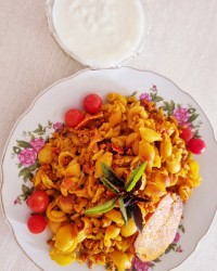 ماکارونی بدون گوشت