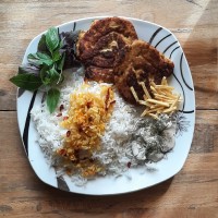 اسپیرال برگر مرغ