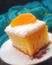 کیک شربتی با محلبی