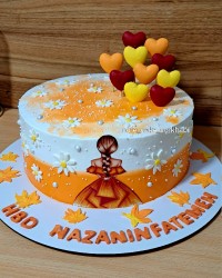 کیک پاییزی دخترانه