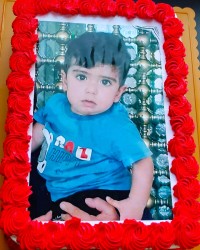 کیک تولد آقا کیان با تم قرمز