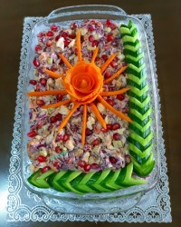 سالاد کلم بنفش و انار