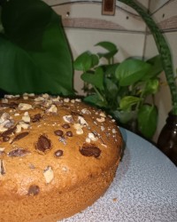 کیک قهوه شکلاتی باگردو