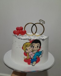 کیک سالگرد عقد سفارشی..وزن یک کیلو ونیم..