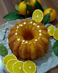 کیک پرتقالی با سس پرتقالی