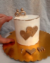 مینی کیک تک نفره سالگرد ازدواج سفارشی