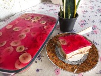 دسربیسکویت و موزو ژله