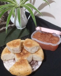 نون تابه ای و مربای سیب