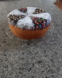 کیک زبرا خوش بافت باروکش خودم ساز