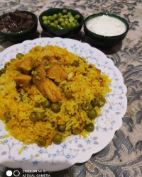 نخود فرنگی پلو