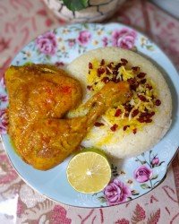 زرشک پلو با مرغ زعفرونی?
