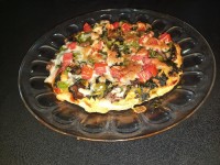 پیتزا اسفناج با سبزیجات