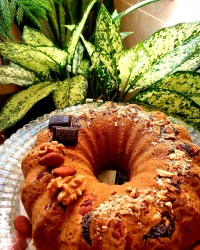 کیک قهوه شکلاتی باگردو