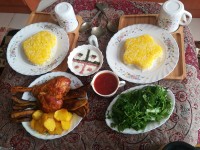 چلو خوراک بوقلمون