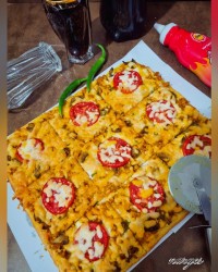 پیتزای مرغ و قارچ