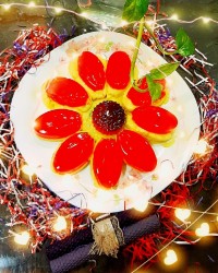 دسر زعفرانی با ژله