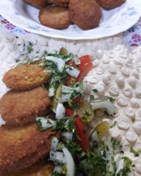 ران مرغ کبابی و فلافل جای شما خالی???