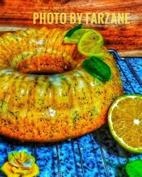 کیک لیمو ترش وخرفه