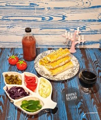 بورک مرغ و قارچ پنیری