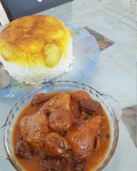خورش آلو زرشک با مرغ