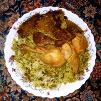 باقالی پلو جاتون سبز همراهان و دوستان خوبم