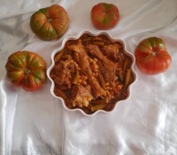بامیه و گوشت (تاس کباب محلی سنندج)