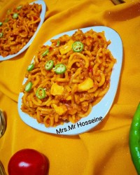 ماکارانی بدون آبکشی با مرغ