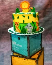 کیک حیوانات جنگل