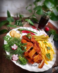 شنیسل مرغ متفاوت