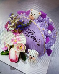 کیک تاپ فوروارد برای تولد گل دخملی