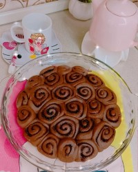 نان رول دارچینی فول شکلاتی