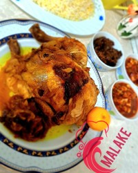 مرغ شکم پر کاراملی