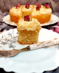 کیک شربتی با محلبی
