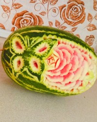 حکاکی پروانه و گل