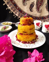 ته چین مرغ ۲ طبقه