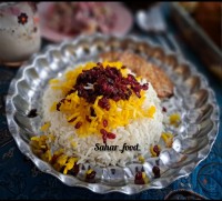 زرشک پلو با مرغ کامل