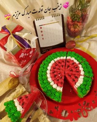 کیک هندوانه ای بدون فر